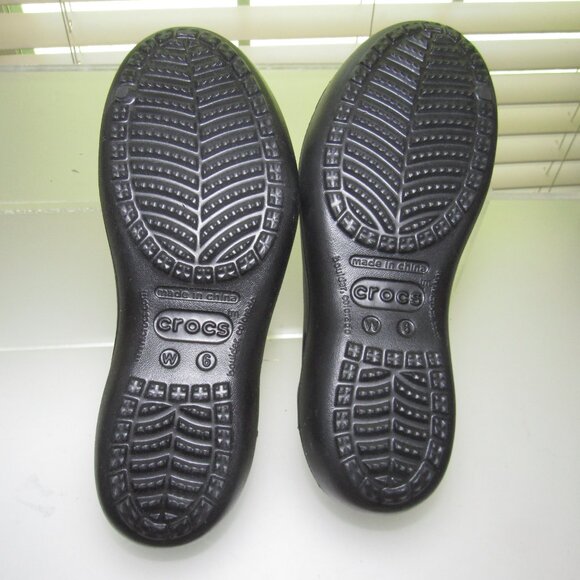 CROCS Slingback Black Ballet Flats – Women’s US 6 * Casual Minimalist Slip-On - Picture 7 of 7